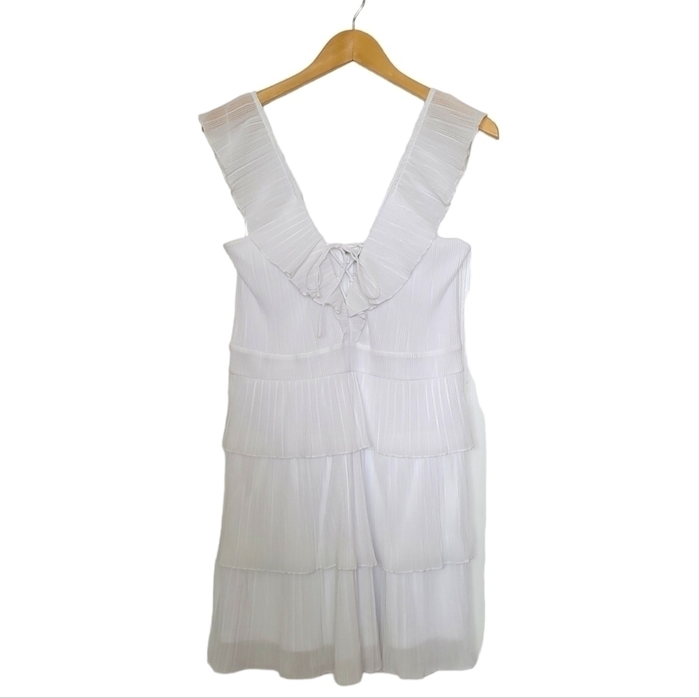 EXPRESS white Tiered Dress